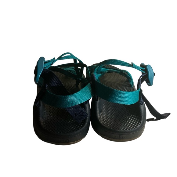 Chaco Teal and Black Strappy Sandals Dark Green - Picture 4 of 13
